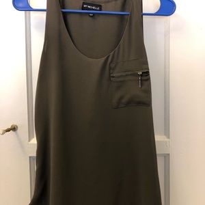 Olive green zipper top